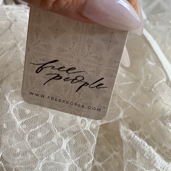 BNWT Free People tulle ivory  blouse sz Small $78 - Picture 8 of 9
